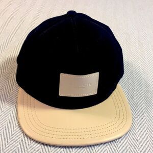 COACH LOGO Cap  Leather on brim Adjustable  MUST be Authenticated by Poshmark